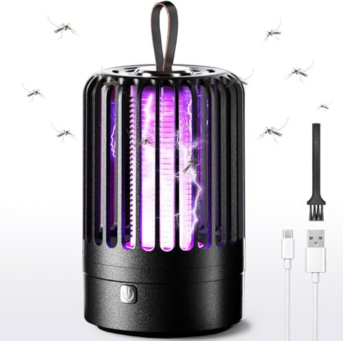 Lámpara antimosquitos, repelente de moscas eléctrico con luz nocturna, potente repelente de mosquitos, trampas para control de plagas para interiores y exteriores