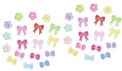 STOBOK 2 Sets Zum Aufbügeln Dekorative Bestickte Patches Nähbare Blumenapplikationen Für Bastelkleidung 18 Stück X 2