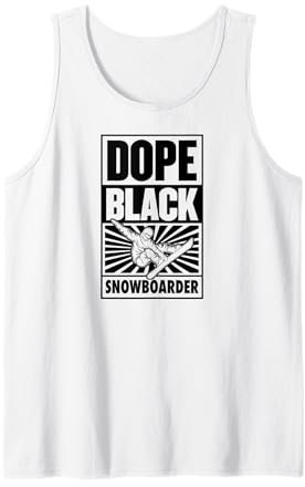 Dope Black Snowboarder Stolzer schwarzer Snowboarder Tank Top