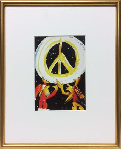Kunstverlag Christoph Falk Peace for all-Goldrahmen - Udo Lindenberg Bild