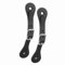 Robustes Ledersporngurt, Show Equestrian Riding, Set mit Passenden Stiefeln und Sporen für Outdoor -Sportarten (Schwarz)