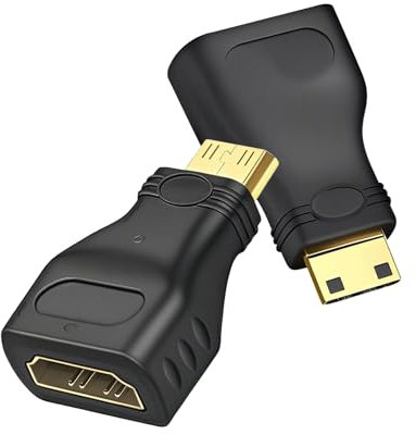 FENGRUI 2 Pcs Mini Hdmi to Hdmi Adapter,Hdmi Connector Male To Female Adapter Compatible with Raspberry Pi, Camera, Camcorder, Dslr, Tablet, Video Card,PS, Xbox, DVD,HDTVs and Devices