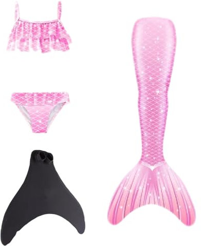 Generisch 𝙈eerjung𝙛rauen𝙛losse Kinder Mädchen Mit Bikini Set schwimm𝙛lossen 𝙈eerjung𝙛rau Bikinis Badeanzug 𝙛lossen 𝙈eerjung𝙛rauen Badekleid Badebekleidung Für 4-52 Jahre