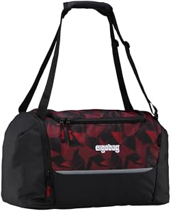 ergobag Sporttasche UnaufhaltBär - Schwarz | 20 Liter Kindersporttasche mit Schuhfach, verschiedene Motive, ideal als Schwimmtasche für Jungen und Mädchen