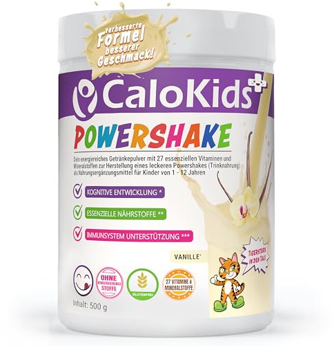 CaloKids Hochkalorische Trinknahrung für Kinder, Vanille 500g