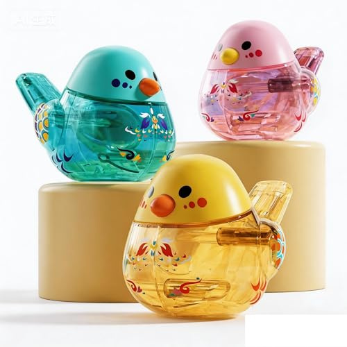 Vogelpfeife, Pfeife für Kinder, Wasserpfeife, Vogelpfeife, Vogelpfeife für Wasser, Jagd, Krähen-Spielruf zum Dekorieren, Geburtstagsgeschenke für Schulpreise, Neuheit und Gag-Spielzeug (blau/gelb/rosa