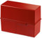 HAN Karteibox DIN A5 quer – innovatives, attraktives Design für 500 Karteikarten mit Stahlscharnier, rot, 975-17