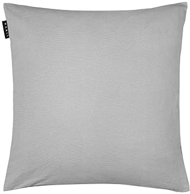 LINUM Annabell Elegant Kissenhülle 50x50 cm, 100% Baumwolle, Maschinenwaschbar, Hellgrau