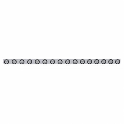 United Pacific 62945 – Edelstahl Stoßstange Lichtleiste mit Halterung – Abstand/Markierungsleuchte, bernsteinfarbene LED, klare Linse, Ss, inkl