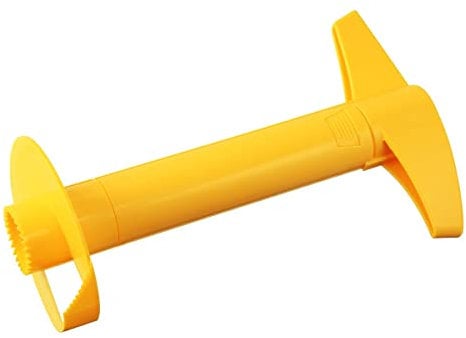 Fackelmann Pineapple Corer, Slicer & Cutter, Plastic, Pineapple Ring Maker Tool, Pineapple spiraliser, Core Remover, Fruit Rings, Fruit Tool, 30x13x9cm, Yellow