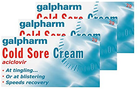 Galpharm Cold Sore Cream 2g x 3 Packs