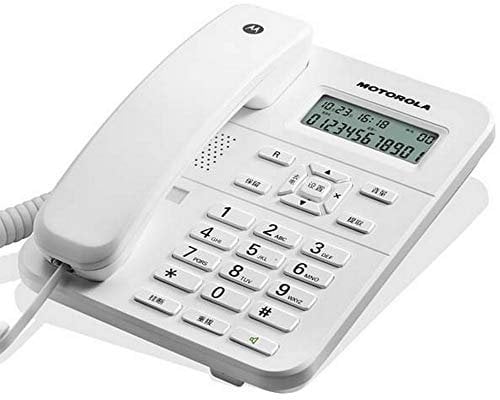 Motorola Voice – CT202 Schnurgebundenes Telefon, 10 Speichertasten, Freisprecheinrichtung, Wartemusik, Anrufer-ID, Wahlwiederholung der letzten Nummer – Weiß