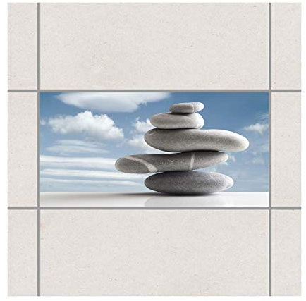 Apalis Fliesenaufkleber Fliesenbild Fliesen-Deko In Balance Set 1teilig 30x60cm