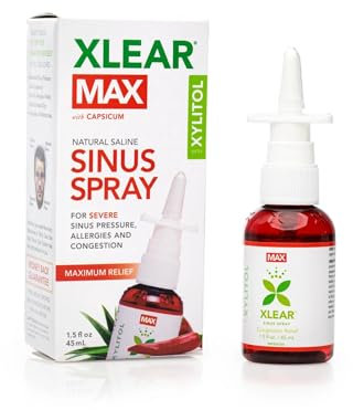 Xlear MAX Kochsalz-Nasenspray – Natürliche Formel mit Xylitol, Capsicum und Aloe 44 ml (1er-Packung)