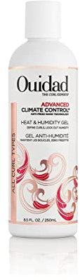 Ouidad Fortgeschrittene Klimakontrolle Heat and Humidity Gel, Knirschfreier flexibler Halt zur Definition von Locken, Speichert Feuchtigkeit und schließt Feuchtigkeit aus, 250 ml