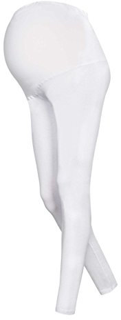 DeDavide Legging de grossesse de qualité supérieure pour femmes enceintes en coton - Blanc - X-Large