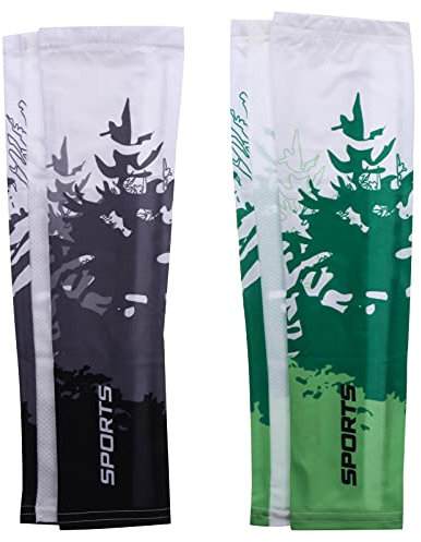 DOITOOL 2 Paare Sommer Arm Ärmel UV Sonnenschutz Unisex Kühlende Sun Arm Sleeve Ärmlinge Arm Kompression Abdeckung Tattoo Cover Armstulpen Sportstulpe für Radfahren Laufen Golf Wandern Angeln