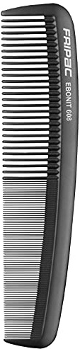 Fripac Naturkautschuk, Ebonitkamm Fripac Matte Range 608, Damenkamm mittelgroß, 20 cm, 63 g