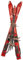 Christmas Paradise Weihnachten Deko Ski 51cm Weihnachtsdeko Wand-Dekoration Nostalgisch Holz Skistock Rot