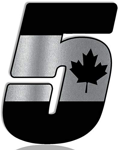 Biomar Labs® 1 x Vinyl Decal Canada National Flag Sticker Canadian Maple Leaf Silver Auto Moto Motocross Number 5 Rally Race Car Bike Motorcycle Tuning N 275