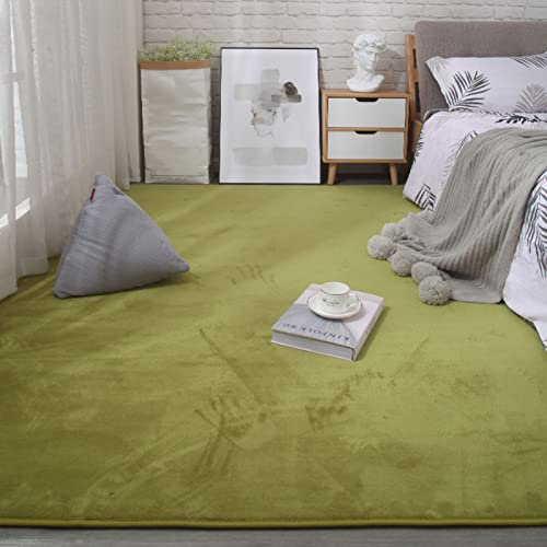 BAILR Faux Lammfell Schaffell Teppich 50x80cm, Shaggy Hochflor Langflor Teppich, Flauschig Weiche Nachahmung Wolle Teppich, Wohnzimmerteppich Langflor, Rutschfester Teppich