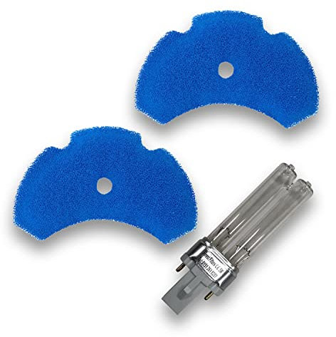Finest-Filters Compatible Hozelock Easyclear 3000 Filter Foam Sponges And UV Bulb Lamp Pond Set
