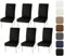 MIULEE Stuhlhussen 6er Set Stuhlhusse Samt Stretch Elastischer Stuhlbezug Abnehmbarer Waschbarer Stuhlhussen Schwingstühle für Küche Wohnzimmer Bankett Familie Restaurant Hotel Party，Schwarz