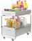Todeco Étagère de Rangement Sous évier, Organisateur de Cuisine à 2 Niveaux Rangement Sous évier, Coulissant Organiseur pour Cuisine Armoire Salle de Bain, Acier au carbone (Blanc)