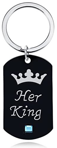 WEITING Pareja hombres y mujeres colgante collar llavero conjunto strass corona encanto regalo del día de San Valentín joyería-YSK0292-K