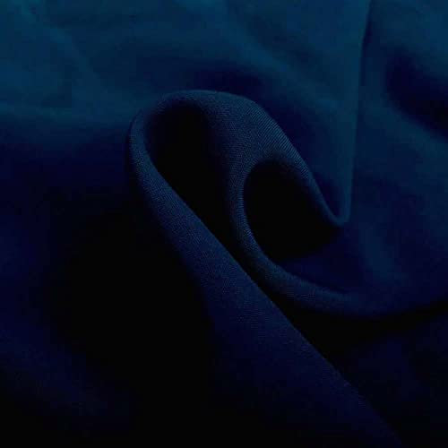 (8,5 /m2) Viskosestoff Visci | Leichter Stoff zum Nähen | Viskose Meterware Sommer (dunkelblau)