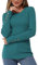 Newshows Pullover Damen Herbst Strickpullover Elegant Damenpullover Winter Pulli Damen Blaugrün, Blau