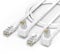 JUXINICE 2Pack 90 Degree CAT6 Ethernet Cable White 10FT-UP Angle, CAT 6 Right Angle Ethernet Patch Cable Gigabit RJ45 Network Cable，Bandwidth up to 250MHz 1Gbps