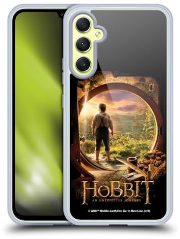 Head Case Designs Offizielle The Hobbit An Unexpected Journey Hobbit in der Tür Schluessel Kunst Gel Handyhülle Hülle [Militärischer Schutzgrad] Kompatibel mit Samsung Galaxy A34 5G
