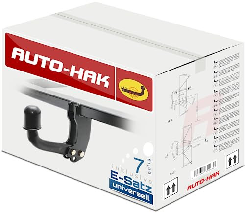 AUTO-HAK NEU Anhängerkupplung AHK starr kompatibel mit Dacia Dokker Van ab 04.2017 mit 7-polig Universal-Elektrosatz/E-Satz