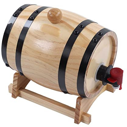 Fûts de Chêne à Vin Tonneaux de Vieillissement en Chêne de Vin Auto-infusés Tonneaux de Bière en Bois pour Bar, Restauration, Barbecue, Magasin, ingéniosité, Artisanat (1L)