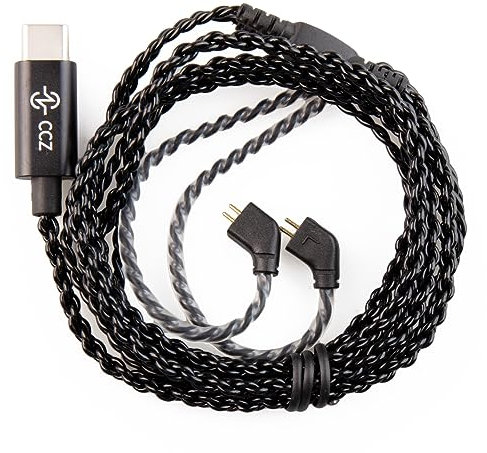 EZ EAR Cable IEM original de la CCZ Melody, en el monitor de oído, el cable de actualización de los auriculares TFZ PIN para Kbear KS1 KS2 Lark Robin CCZ Bean Bean Warrior (sin micrófono, tipo C)