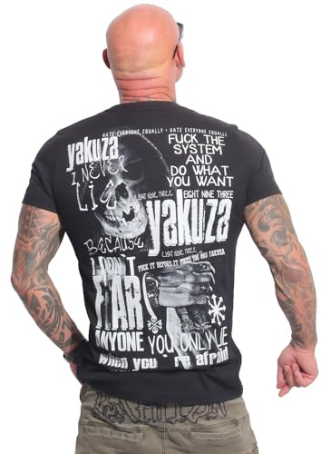 Yakuza Herren Fear T-Shirt, Schwarz, 3XL