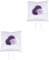 HOMSFOU 2St Perlenblume Eheringträger Hochzeit Brautaccessoires Verlobungsringkissen Jungen Vintage- Girlande Ringe Jahrgang Kopfkissen Schmuck Liebhaber Ringhalter Violett