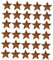 Amosfun 30St Rostiger fünfzackiger Stern weihnachtsdeko Halloween Dekoration Pentagramm-Anhänger Weihnachtssterndekorationen Ornament Christbaumschmuck Scheune Stern Mini