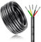 10 Meter 14AWG 5x2,0mm² Elektrischer Kabel, 5 Adriges Kabel 5V/12V/24V/300V Stromkabel Verzinntes Kupferkabel, Flexibel und Weich Niedrige Impedanz Hohe Temperaturbeständigkeit Verlängerungskabel