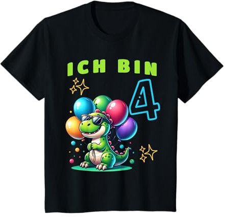 Ich bin 4 Jahre alt Dino 4. Geburtstag T-Shirt