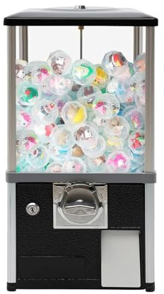 YMAOMAO Capsules Vending Machine, Commercial Candy Gumball Machine, Automatic Capsule Vending Machine for Retail Stores, Round Capsules Bouncy Ball Dispenser for 4.5-5.5cm for Game Stores,Black
