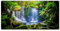 MuchoWow© Gartenposter Groß 200x100 cm XXL Outdoor Bilder Gartendeko für draußen Wetterfest Garten Deko Banner Draußen Gartendekoration Bild Dschungel - Wasserfall - Australien - Pflanzen - Natur