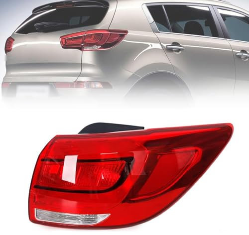 UNCLE LIAO Auto Rücklicht Für Kia Sportage R 2015 2016 2017 Auto außerhalb Rücklicht Blinker Bremsleuchte,Auto Heck Rücklampe.,D-Right-Outside