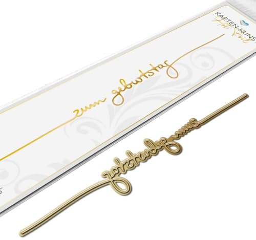 Hot Foil Schablone Spruch Schriftzug zum Geburtstag Karten-Kunst kk-HF030 - Hot Foil Plate Heißpräge-Schablone