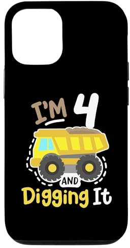 Hülle für iPhone 12/12 Pro Im 4 and digging it 4th construction birthday bagger boys