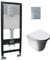 Durovin Bathrooms 1.16M Concealed 6/3L Cistern Frame with Rectangular Dual Flush Plate for Wall Hung Toilet - Easy to Install, Sound Insulation, Water Save【Toilet Pan is NOT Include】