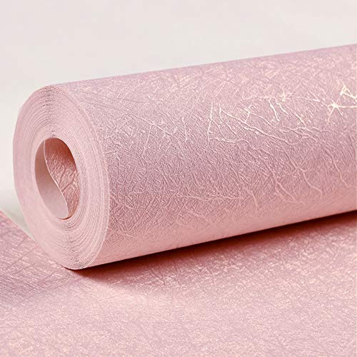 Cohoo Home Pink Wallpaper Peel and Stick Contact Paper Pink Silk 15.7”×512”