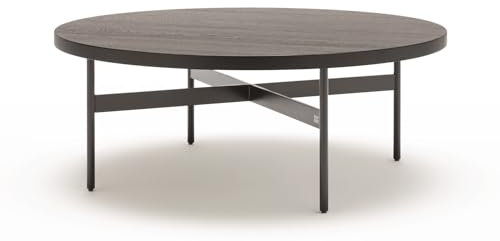 Möbel Akut Couchtisch Rolf Benz 925 Eiche schwarz Metall grau ø80 cm