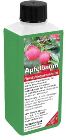 Apfelbaum-Dünger - Malus domestica Flüssigdünger für kräftige Blätter, Blüten- und Fruchtbildung 250ml
